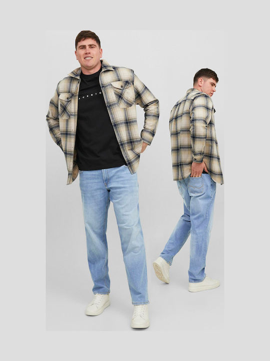 Jack & Jones Мъжки Еластичен Дънков Панталон Редовна Кройка Tapered Син