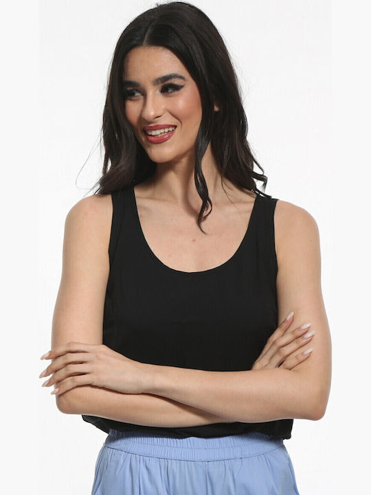 Nova Bluza Damă Sport Fără Mâneci Neagră