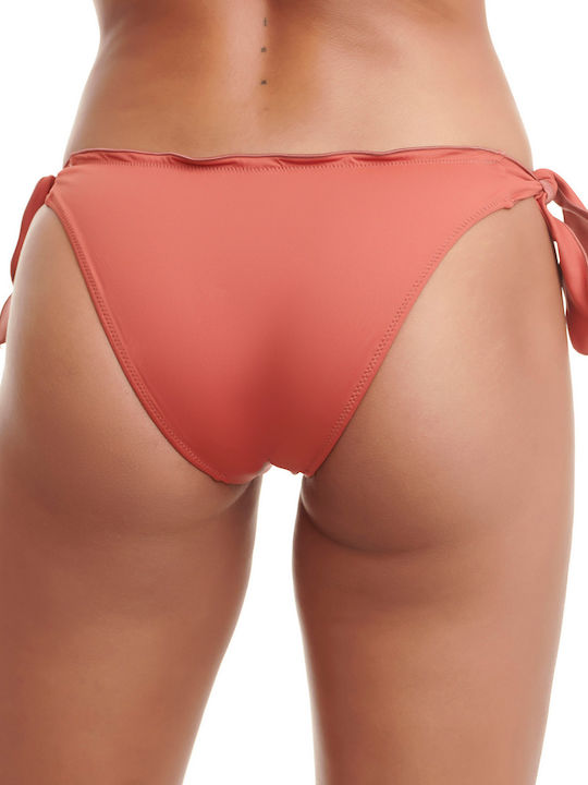 Erka Mare Bikini Slip mit Schnürchen Rot