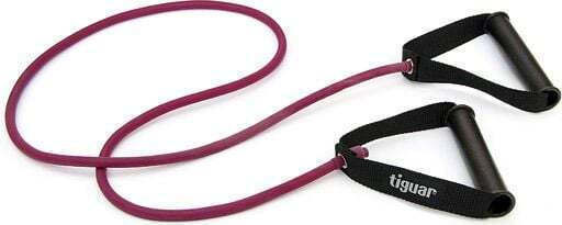 Tiguar Tubing Maxi Resistance Band Gymtube Light with Handles Purple 1.6m