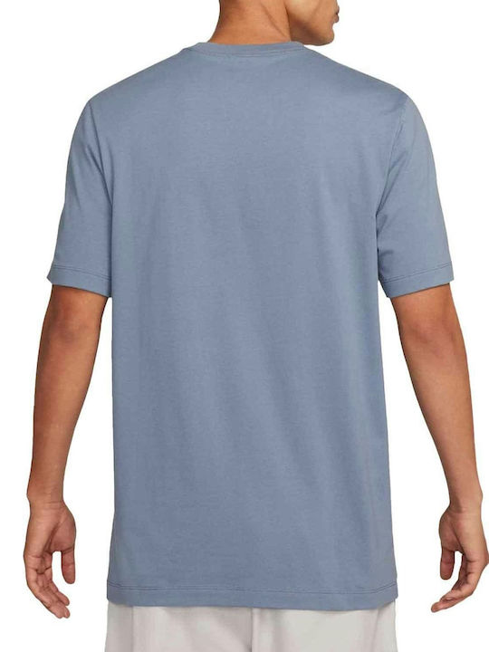 Nike Swoosh Men's Athletic T-shirt Short Sleeve Blue