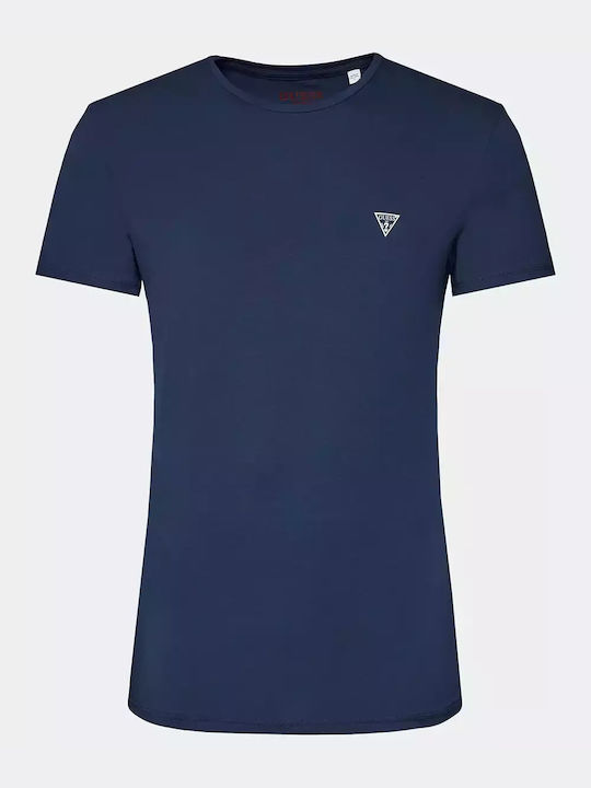 Men's Undershirts Short-sleeved in Navy Blue Color 2Pack