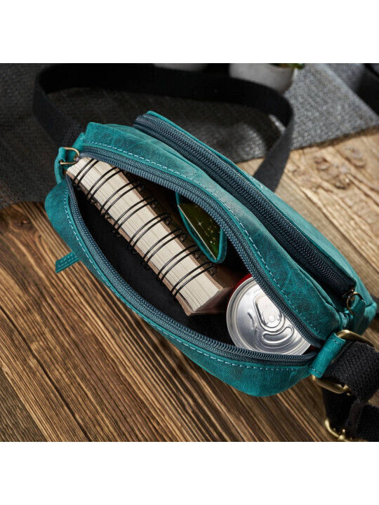 Set Leather Women's Bag Shoulder Green