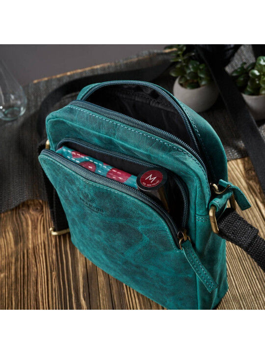 Set Leather Women's Bag Shoulder Green