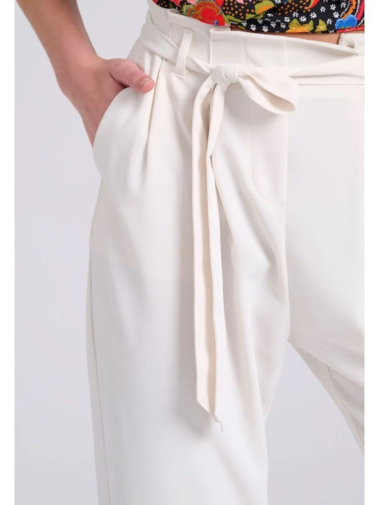 Дамско Текстил Панталон Off White