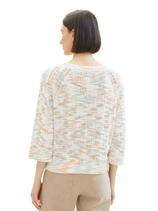 Women's Sweater Cotton with 3/4 Sleeve Orange