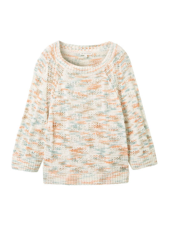 Women's Sweater Cotton with 3/4 Sleeve Orange