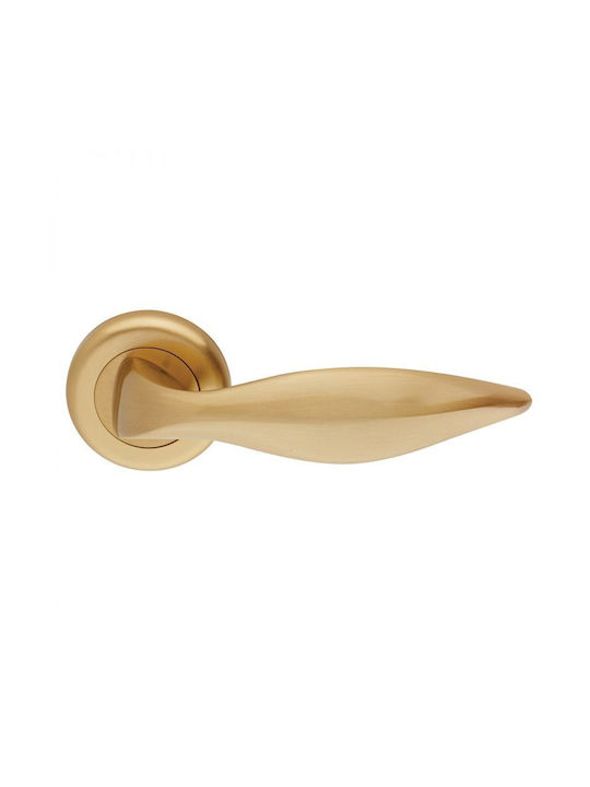 Zogometal Lever WC with Rosette 342 030506 Pair with Rosette Gold matte