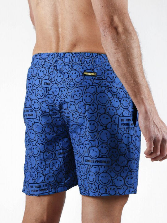 Admas Men's Swimwear Shorts Blue with Patterns