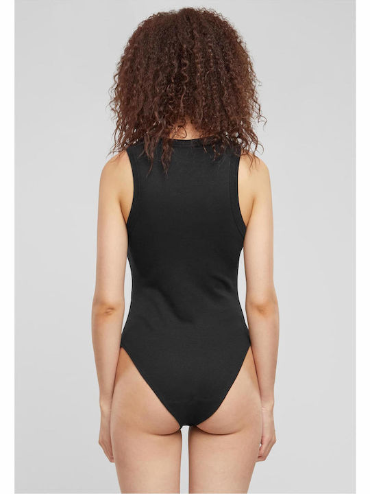 Sleeveless Bodysuit Relaxed Fit Black