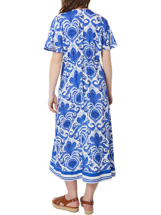 C'est Beau La Vie Maxi Shirt Dress Dress Blue