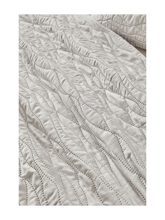 Guy Laroche Shadow Module Cuvertură Single Microfibra Natural 160x220cm 2buc