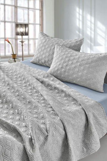 Guy Laroche Tempest Σετ Κουβερλί King Size Microfiber Grey 250x240cm 2τμχ