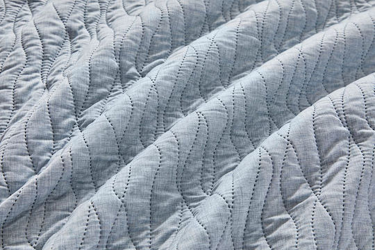 Guy Laroche Shadow Σετ Κουβερλί Υπέρδιπλο Microfiber Shadow Blue 220x240cm 2τμχ