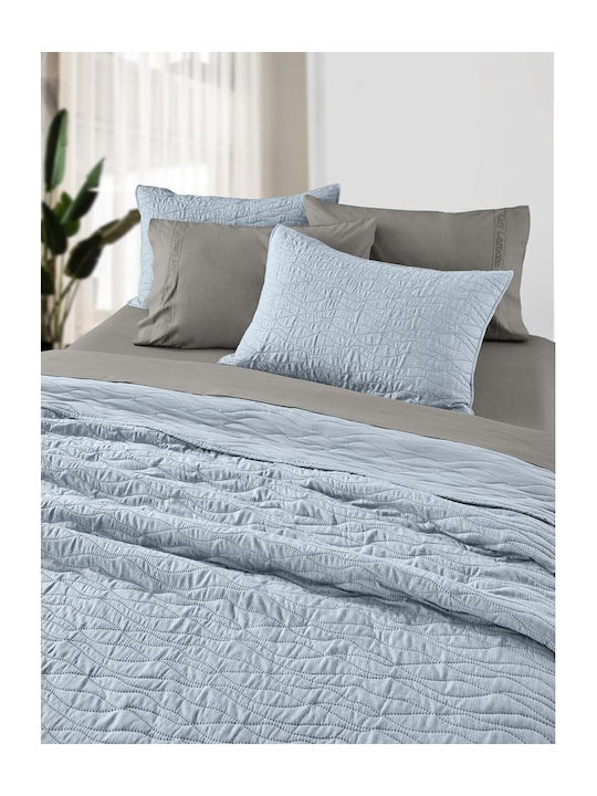 Guy Laroche Shadow Σετ Κουβερλί Μονό Microfiber Shadow Blue 160x220cm 2τμχ