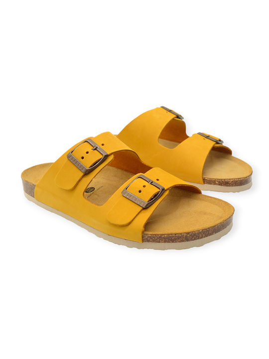 Plakton Women's Flat Sandals in Yellow Color