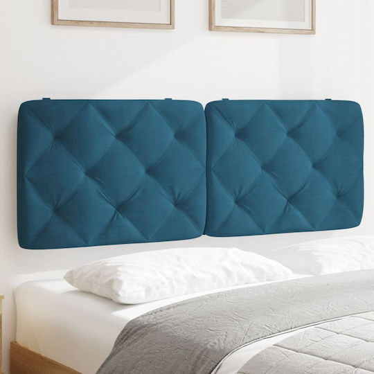 vidaXL Fabric Bed Headboard Cushion Blue 122x48cm