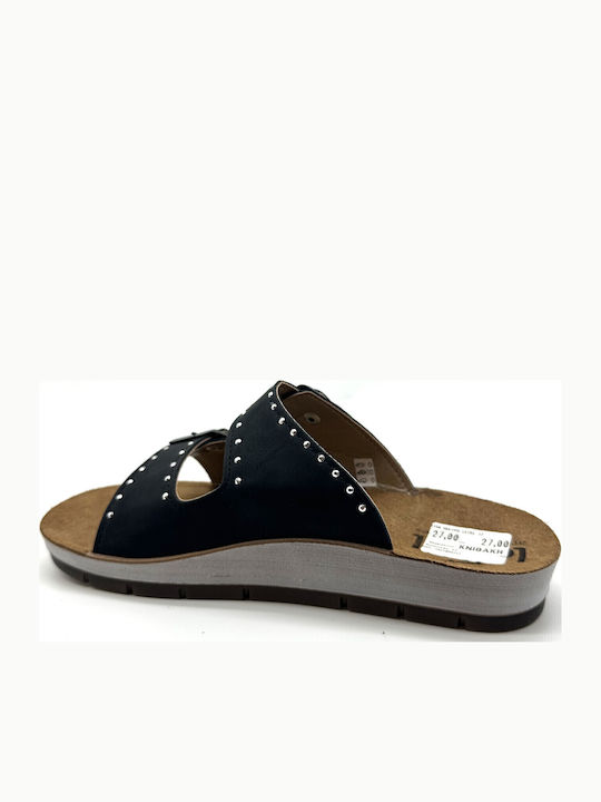 Women's Flat Sandals Anatomic in Black Color