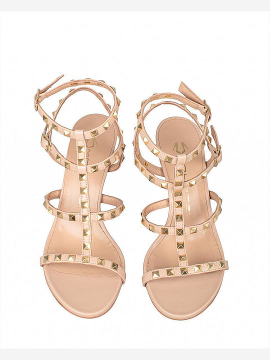 Leder Sandalen Beige