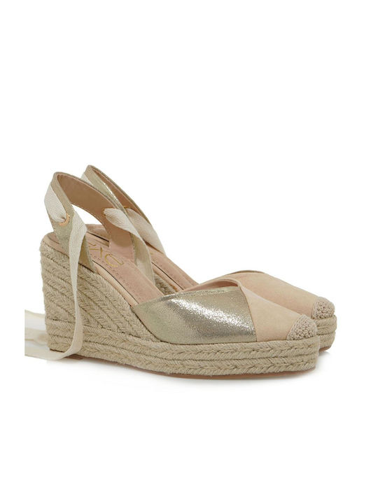 Exe Damenplattformen im Espadrilles-Stil Beige