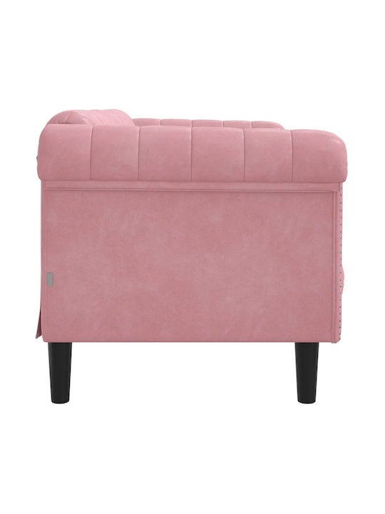 Two-Seater Couch Velvet Pink 182x77x74cm