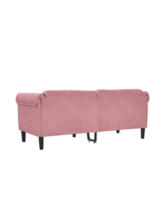 Two-Seater Couch Velvet Pink 182x77x74cm