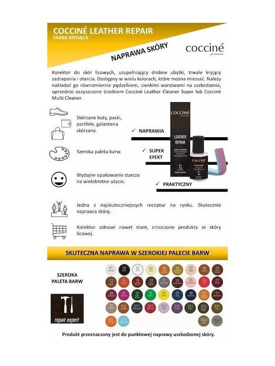 Schuhlederfarbe Korrektor Coccine Dunkelbraun 10ml