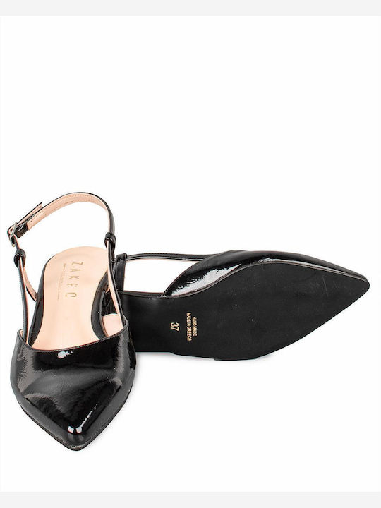 Γυναικείες Μπαλαρίνες Slingback σε Μαύρο Χρώμα