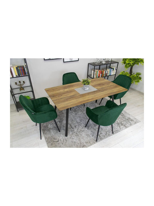 Scaune Bucătărie Catifelate Verzi 1buc 57.5x56.5x86.5buc