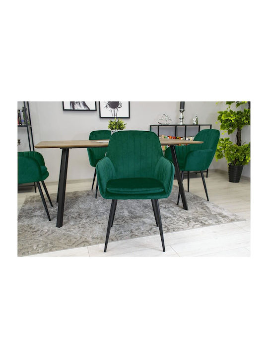 Scaune Bucătărie Catifelate Verzi 1buc 57.5x56.5x86.5buc
