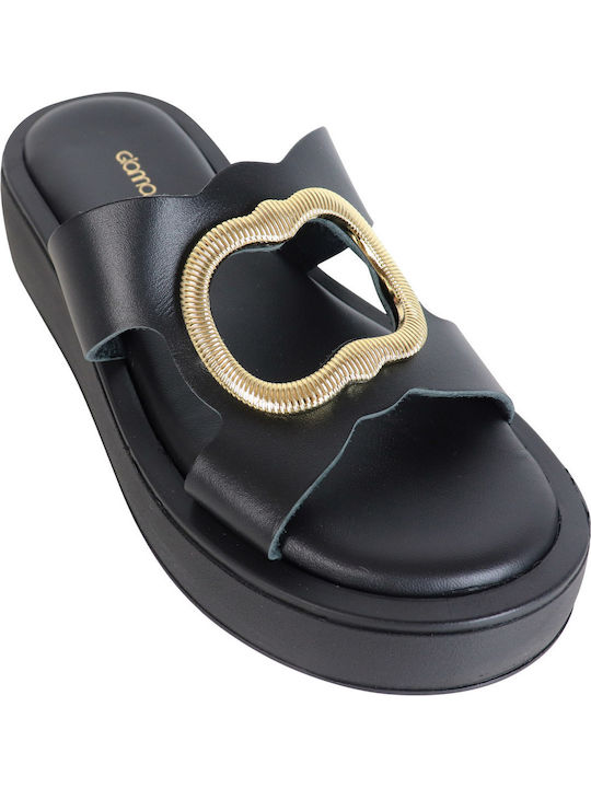 Flache Sandalen für Damen Flatforms in Schwarz Farbe