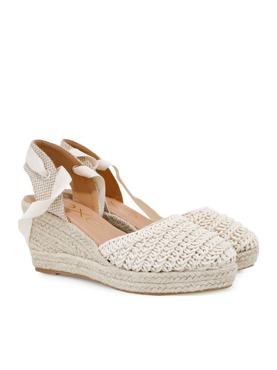 Platforme Dama De Vară Tip Espadrile Bej