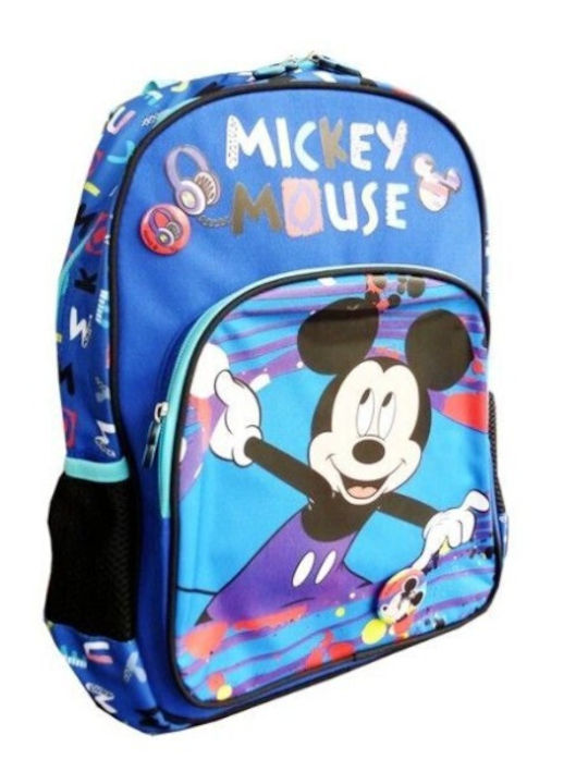 Rucsac școlar ergonomic pentru băieți clasele 0-1 Mickey Mouse albastru-multicolor Pigna Mkrs1942-1