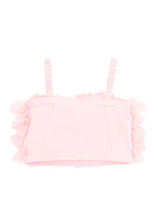 Kinderoberteil Ärmellose Fairy Rosa Aliki Tulle Rüsche