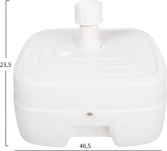 HomeMarkt Solbas Folding Umbrella Stand made of Plastic White 46.5x46.5x23.5cm