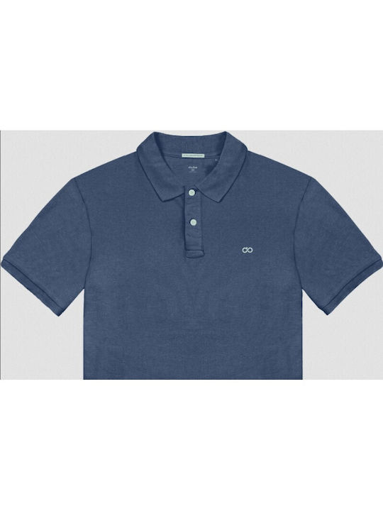 Double Ανδρική Μπλούζα Polo Indigo