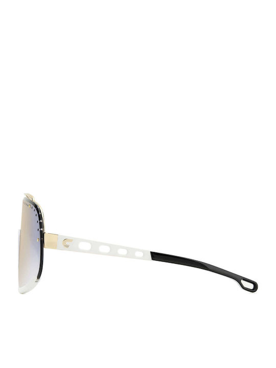 Carrera Flaglab 16 Men's Sunglasses with White Horn-Rimmed Frame and Grey Lenses