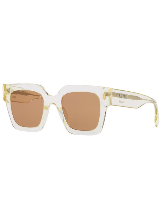 Fendi Sonnenbrillen mit Transparent Rahmen und Braun Linse FE40101I 39J