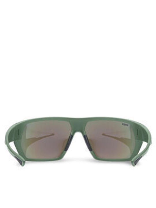 Uvex Sportstyle Γυαλιά Ηλίου με Πράσινο Κοκκάλινο Σκελετό και Πολύχρωμο Καθρέφτη Φακό 53/3/059/7716