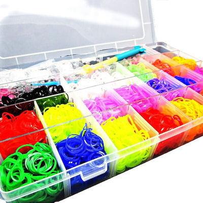 Creative Set Kids 1600 Pieces Rubber Bands Crochet Decorative Elements Creating Colorful Bracelets Jewelry 14 X 25 X 2 Cm Ages 8+ Multicolor