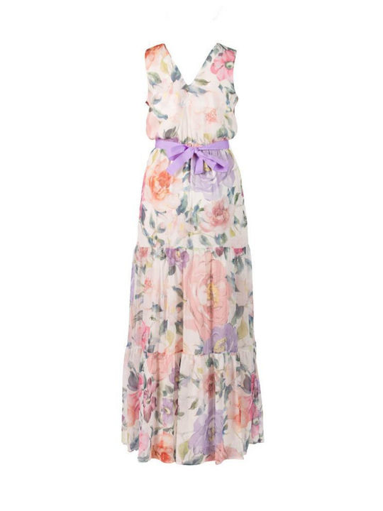 Sommer Maxi Damenkleid für Hochzeit - Taufe Blumen