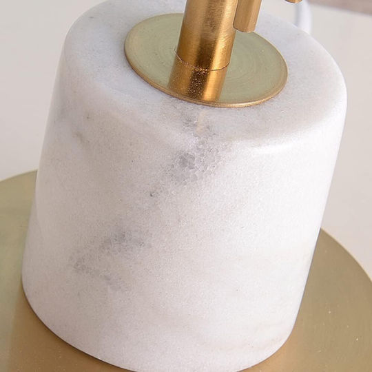 La Belle Maison Metal Table Lamp for E27 Socket with White Shade and Gold Base