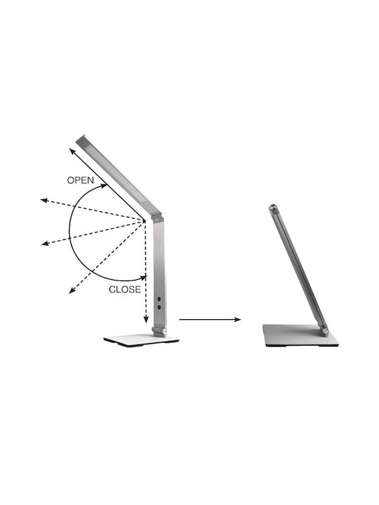 VK Lighting Настолна Лампа Сгъваема за Цокъл Вграден LED в Черен Цвят