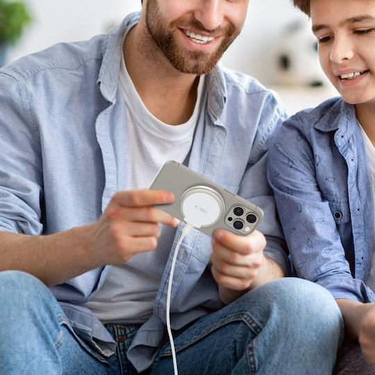 Tech-Protect Φορτιστής Magsafe 15W Power Delivery Λευκός (Qi15W-A33)