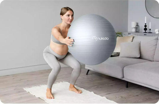 Nukido Μπάλα Pilates 65cm σε Γκρι Χρώμα
