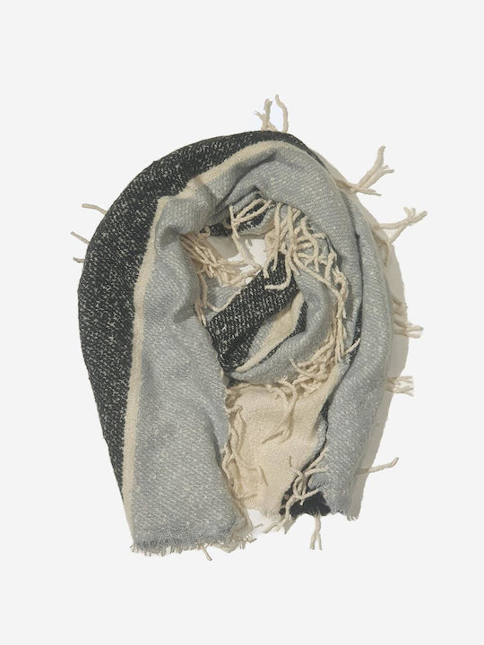 Women's Pashmina - Scarf with Fringes (Grey)