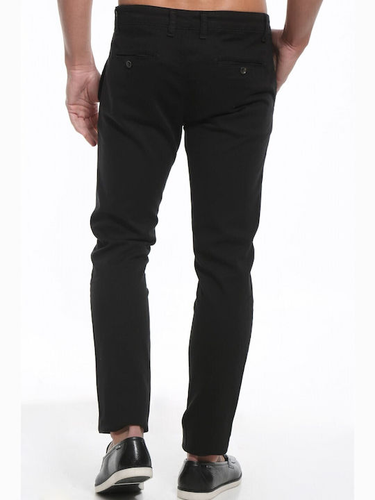 Oxford Men's Trousers Chino in Regular Fit Black