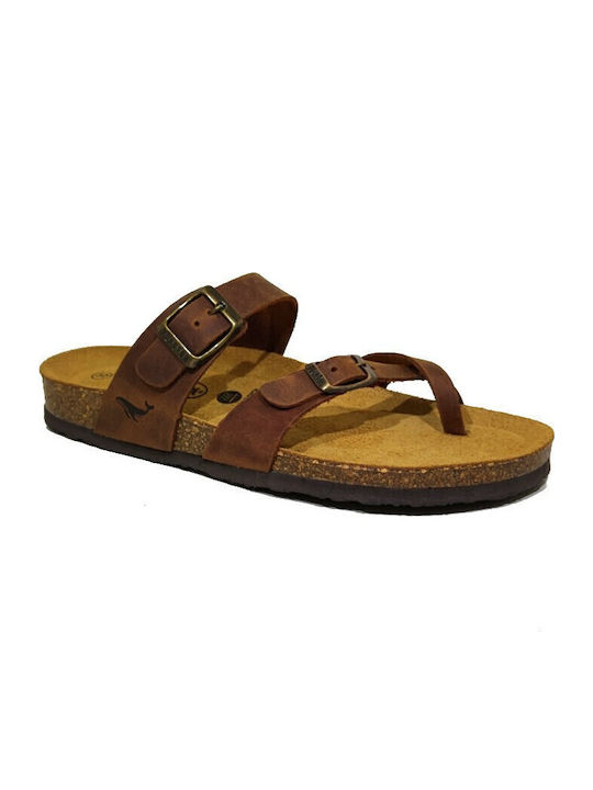 Bombay Leather Women's Flat Sandals Anatomic Roble