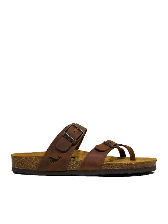 Bombay Leather Women's Flat Sandals Anatomic Roble