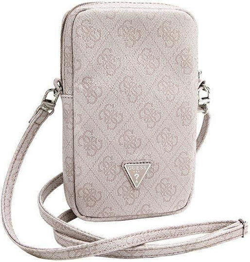 Guess Zip 4G Triangle Pouch Ροζ GUWBZP4GFTSP